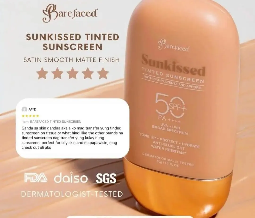 Barefaced - Sunkissed Tinted Sunscreen SPF 50 PA    - 50g