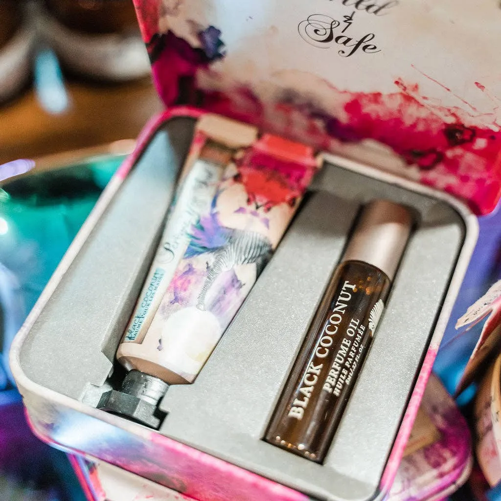Barefoot Venus - Black Coconut | Roll on Perfume   Mini Hand Repair Set