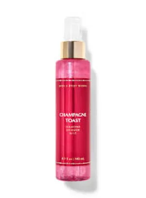BATH AND BODY WORKS champagne toast dimond frigrance Shimmer mist مست معطر للجسم مع الكلتر من باث اند بودي ووركس