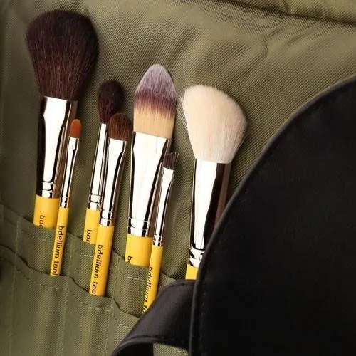 Bdellium Tools Studio Basic 7pc. Brush Set With Roll-Up Pouch