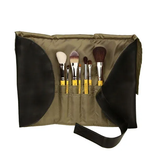 Bdellium Tools Studio Basic 7pc. Brush Set With Roll-Up Pouch