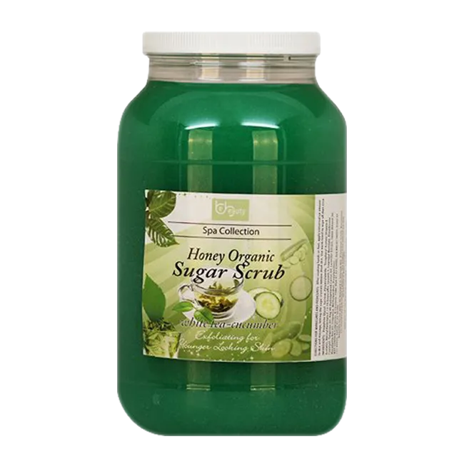 Be Beauty Spa Collection, Honey Organic Sugar Scrub, CSC2123G1, White Tea & Cucumber, 1Gallon KK0511