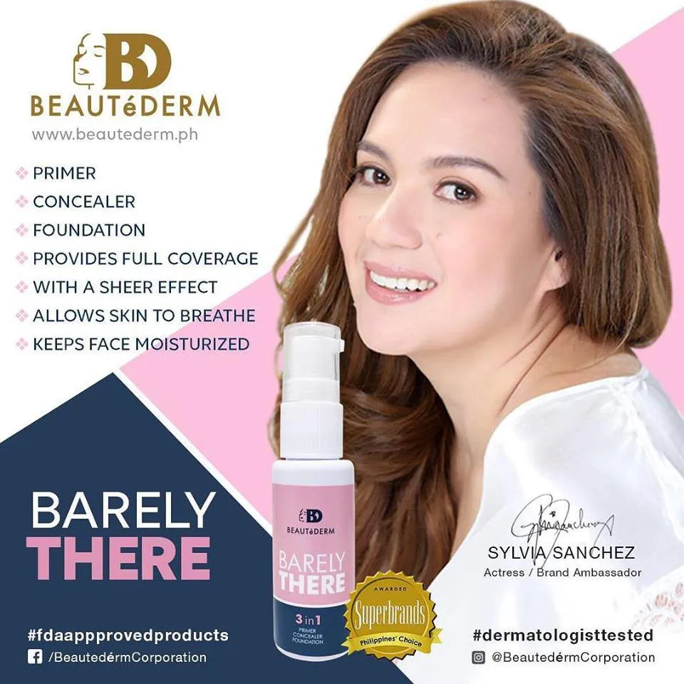 Beautederm Barely There 3 in 1 Cream Foundation 5 grams