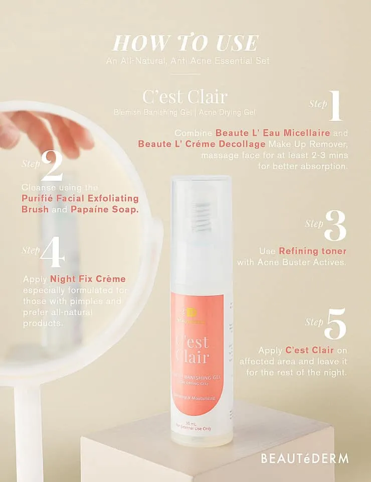 Beautederm - C’est Clair - Blemish Banishing Gel - Acme Drying Gel 30 ml