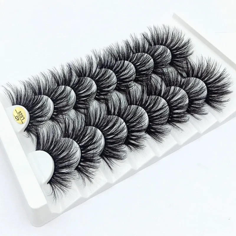 Beauty 8 pairs mink eyelashes 3D dramatic false eyelashes