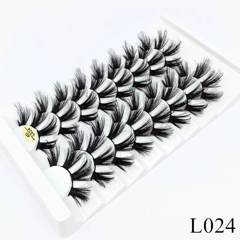 Beauty 8 pairs mink eyelashes 3D dramatic false eyelashes