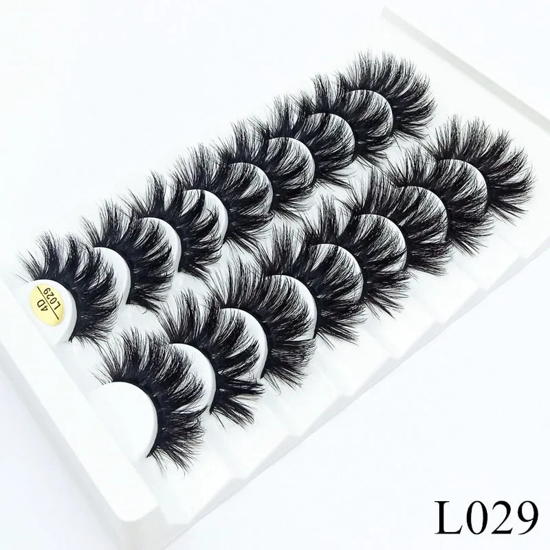 Beauty 8 pairs mink eyelashes 3D dramatic false eyelashes