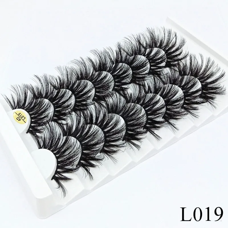Beauty 8 pairs mink eyelashes 3D dramatic false eyelashes