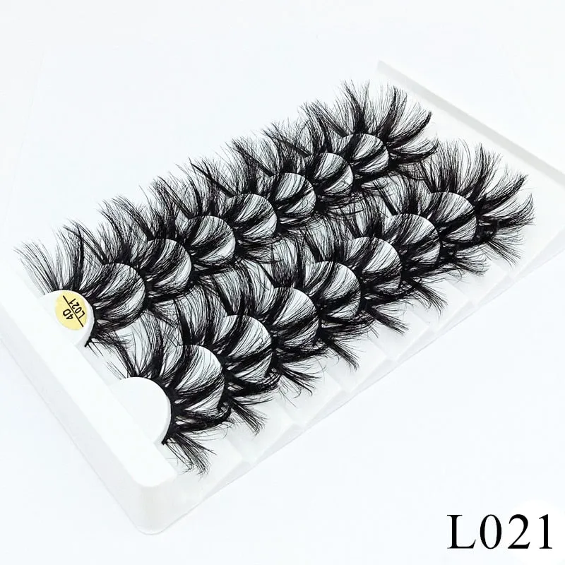 Beauty 8 pairs mink eyelashes 3D dramatic false eyelashes