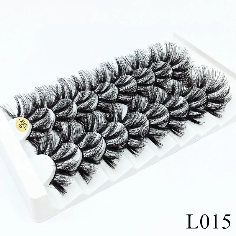 Beauty 8 pairs mink eyelashes 3D dramatic false eyelashes