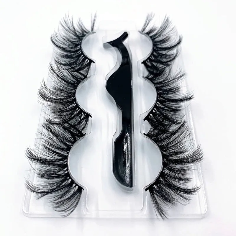 Beauty 8 pairs mink eyelashes 3D dramatic false eyelashes