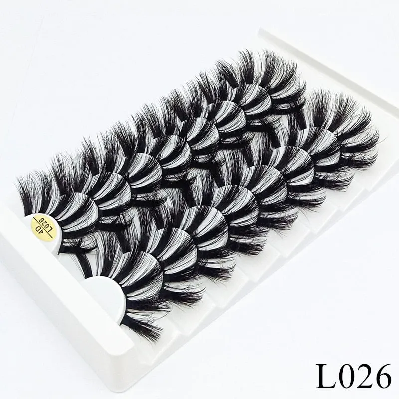 Beauty 8 pairs mink eyelashes 3D dramatic false eyelashes