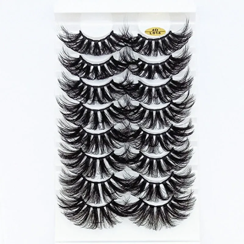 Beauty 8 pairs mink eyelashes 3D dramatic false eyelashes