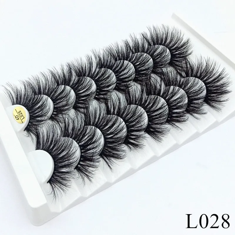 Beauty 8 pairs mink eyelashes 3D dramatic false eyelashes