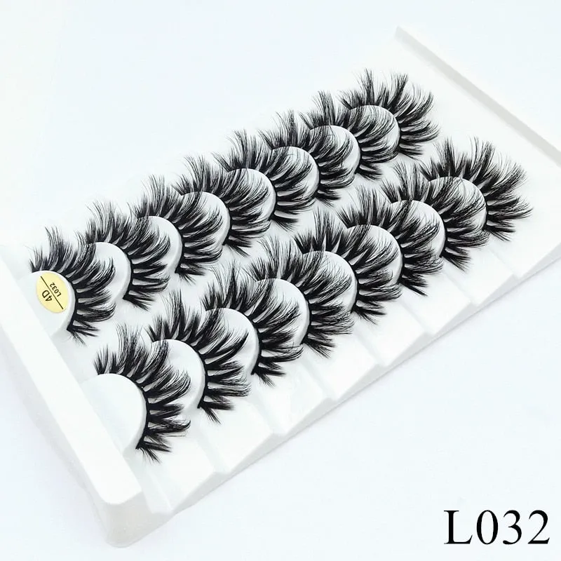 Beauty 8 pairs mink eyelashes 3D dramatic false eyelashes