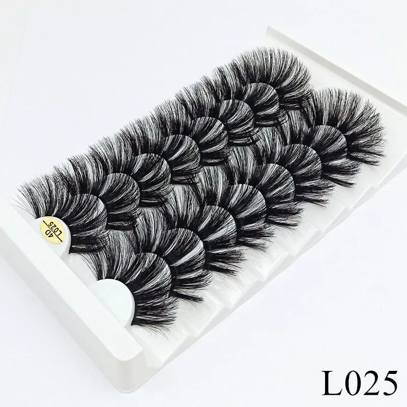 Beauty 8 pairs mink eyelashes 3D dramatic false eyelashes