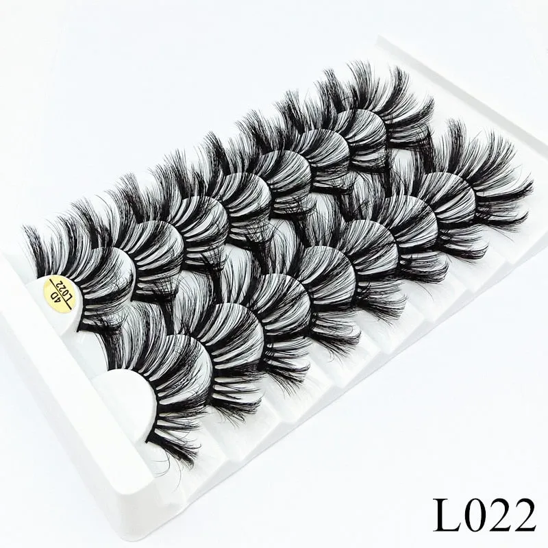 Beauty 8 pairs mink eyelashes 3D dramatic false eyelashes