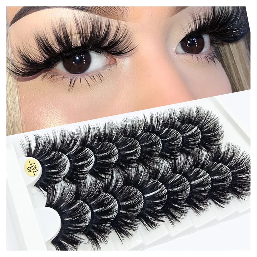 Beauty 8 pairs mink eyelashes 3D dramatic false eyelashes