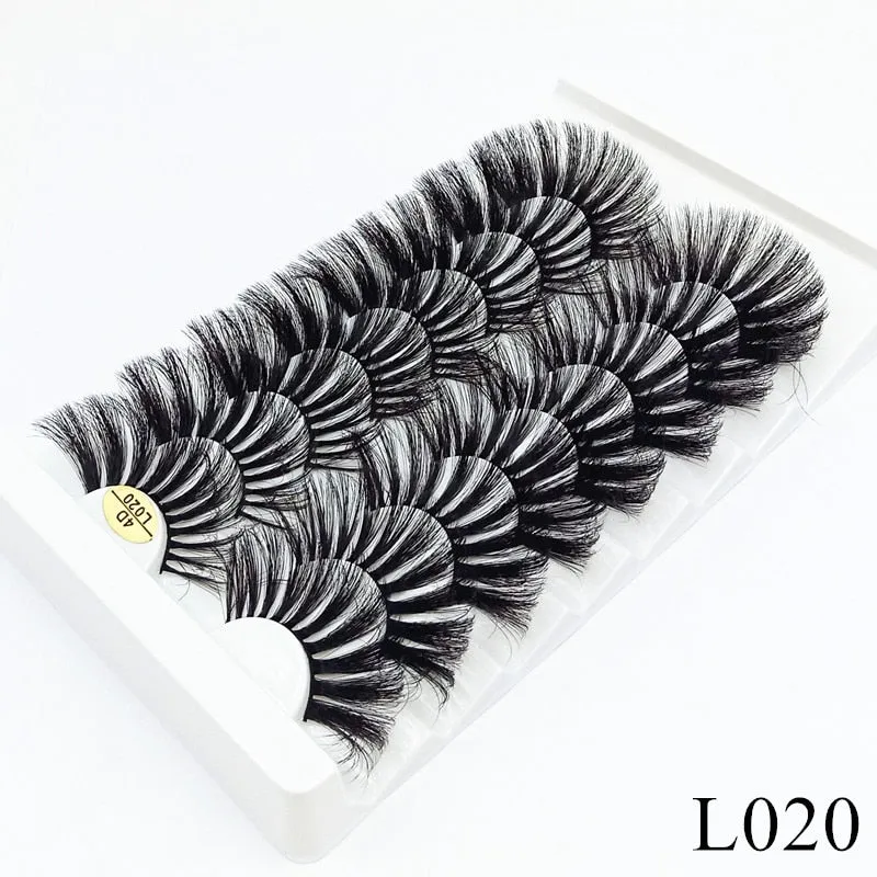 Beauty 8 pairs mink eyelashes 3D dramatic false eyelashes