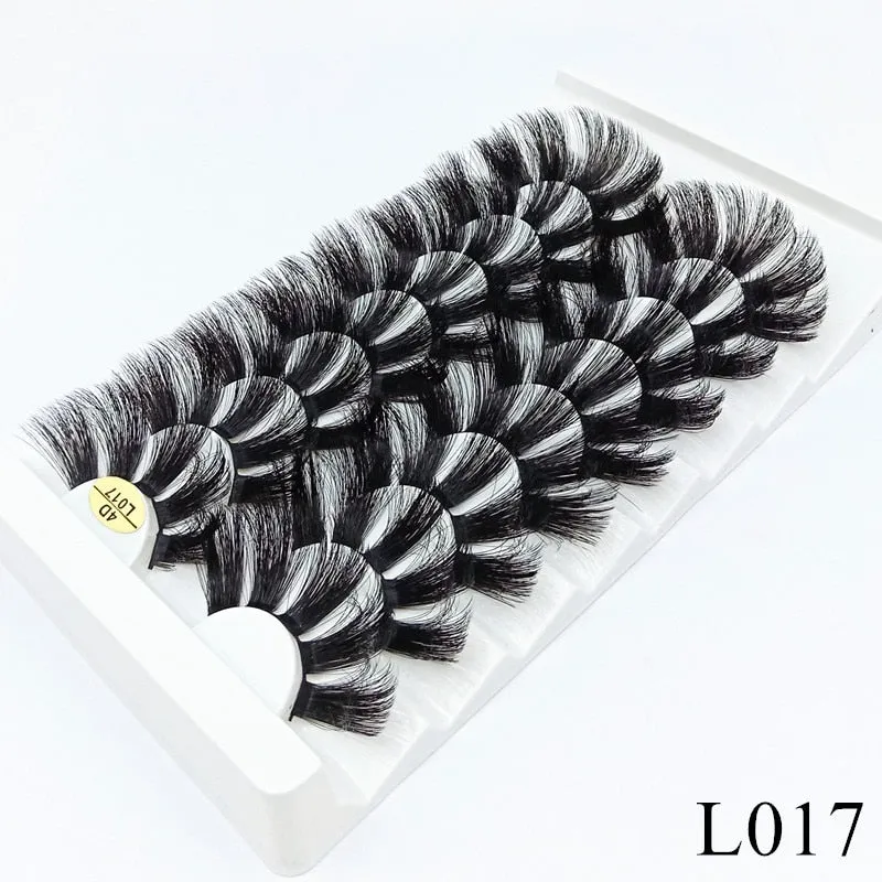 Beauty 8 pairs mink eyelashes 3D dramatic false eyelashes