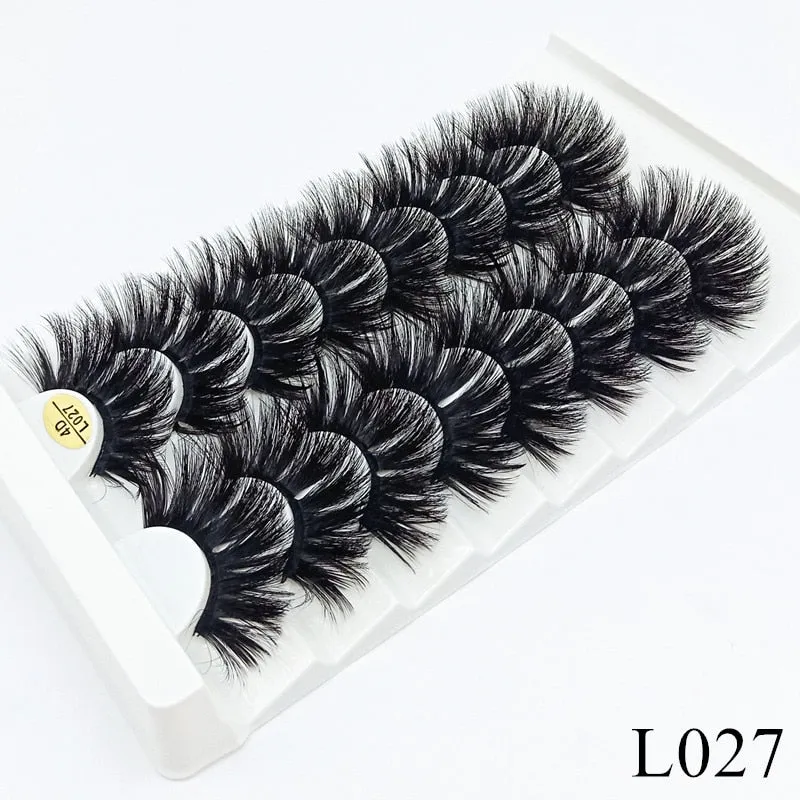 Beauty 8 pairs mink eyelashes 3D dramatic false eyelashes