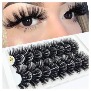 Beauty 8 pairs mink eyelashes 3D dramatic false eyelashes