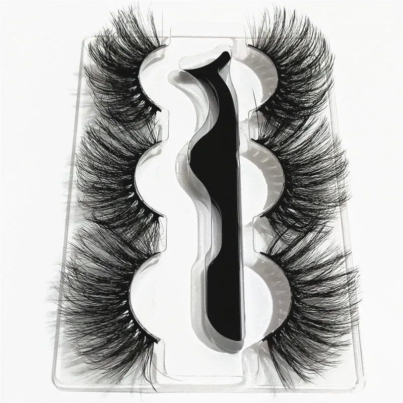 Beauty 8 pairs mink eyelashes 3D dramatic false eyelashes