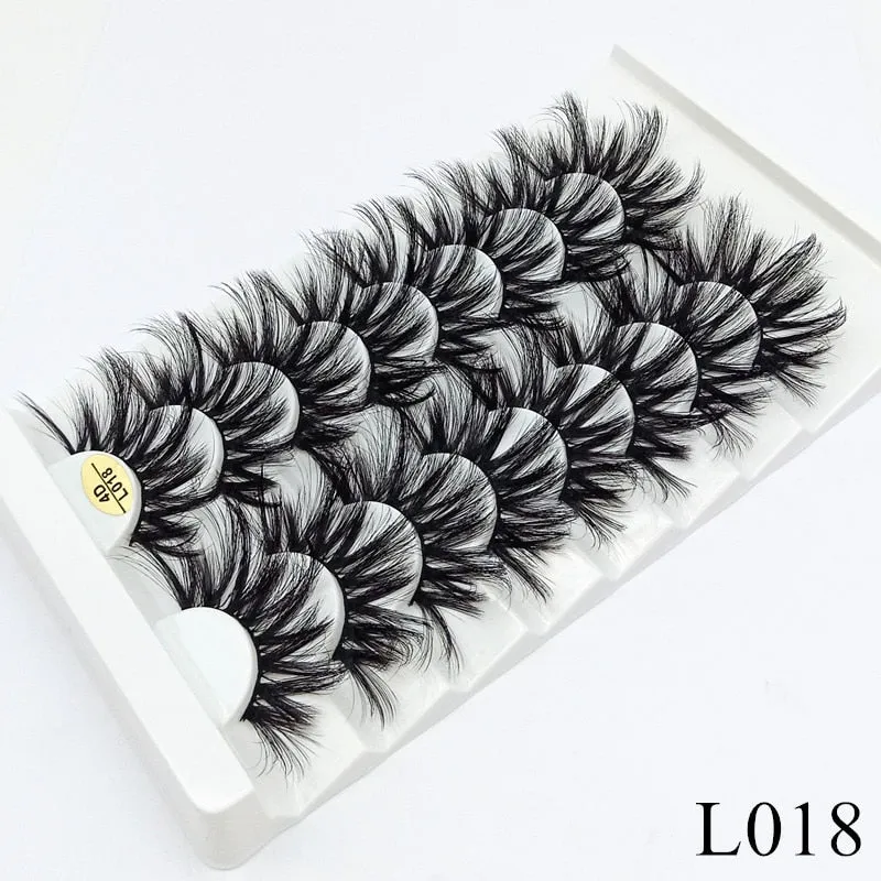 Beauty 8 pairs mink eyelashes 3D dramatic false eyelashes