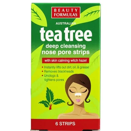 Beauty Formulas Tea Tree Nose Pore Strips - 6 pack.