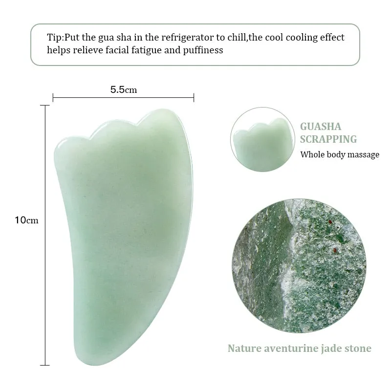 Beauty Natural Rose Jade Gua Sha Gouache Scraper Massager