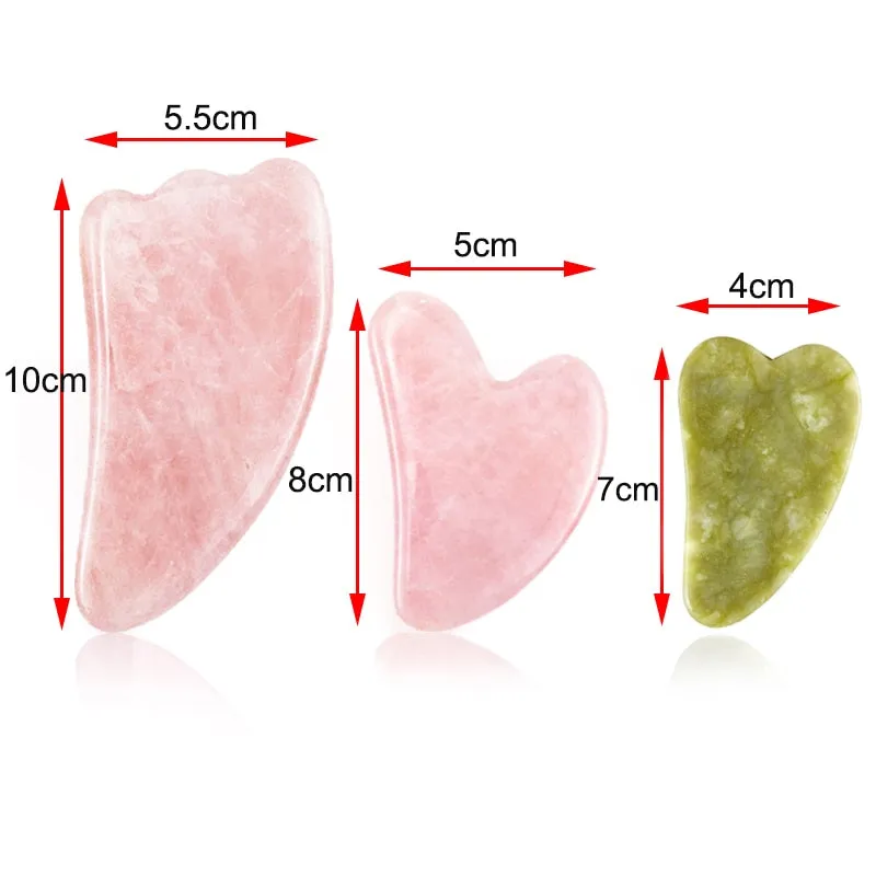 Beauty Natural Rose Jade Gua Sha Gouache Scraper Massager