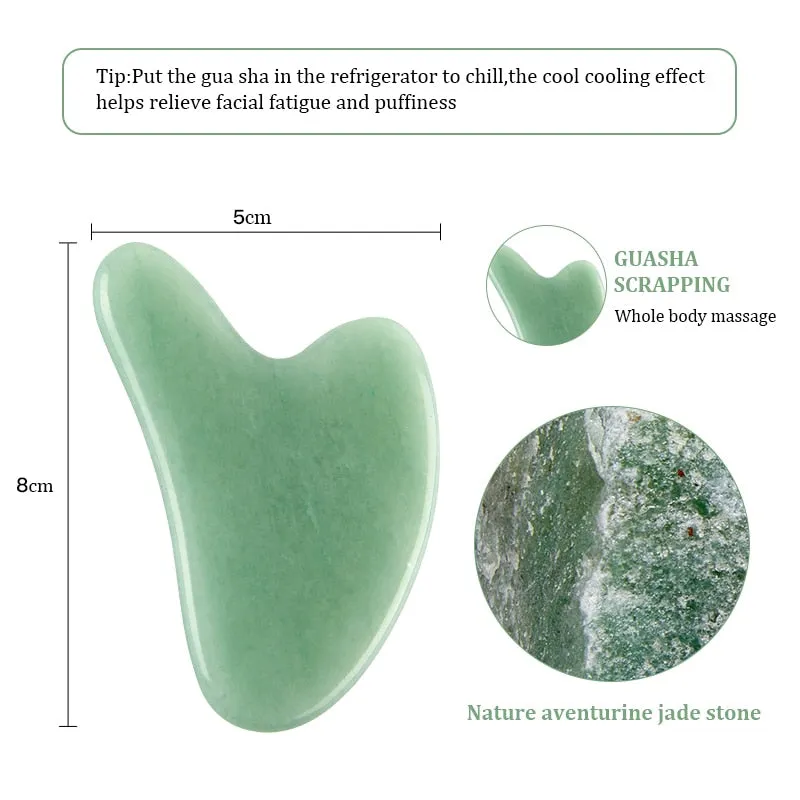Beauty Natural Rose Jade Gua Sha Gouache Scraper Massager