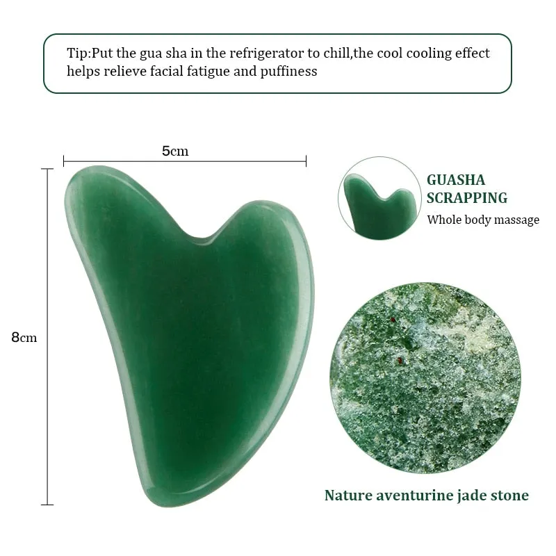 Beauty Natural Rose Jade Gua Sha Gouache Scraper Massager