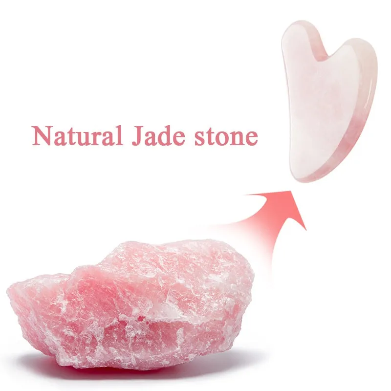 Beauty Natural Rose Jade Gua Sha Gouache Scraper Massager