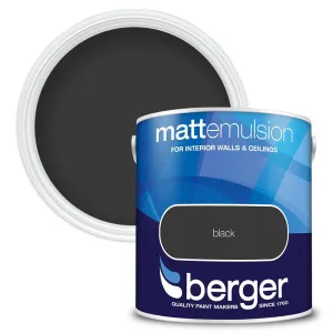 Berger Walls & Ceilings Matt Emulsion Paint | Black
