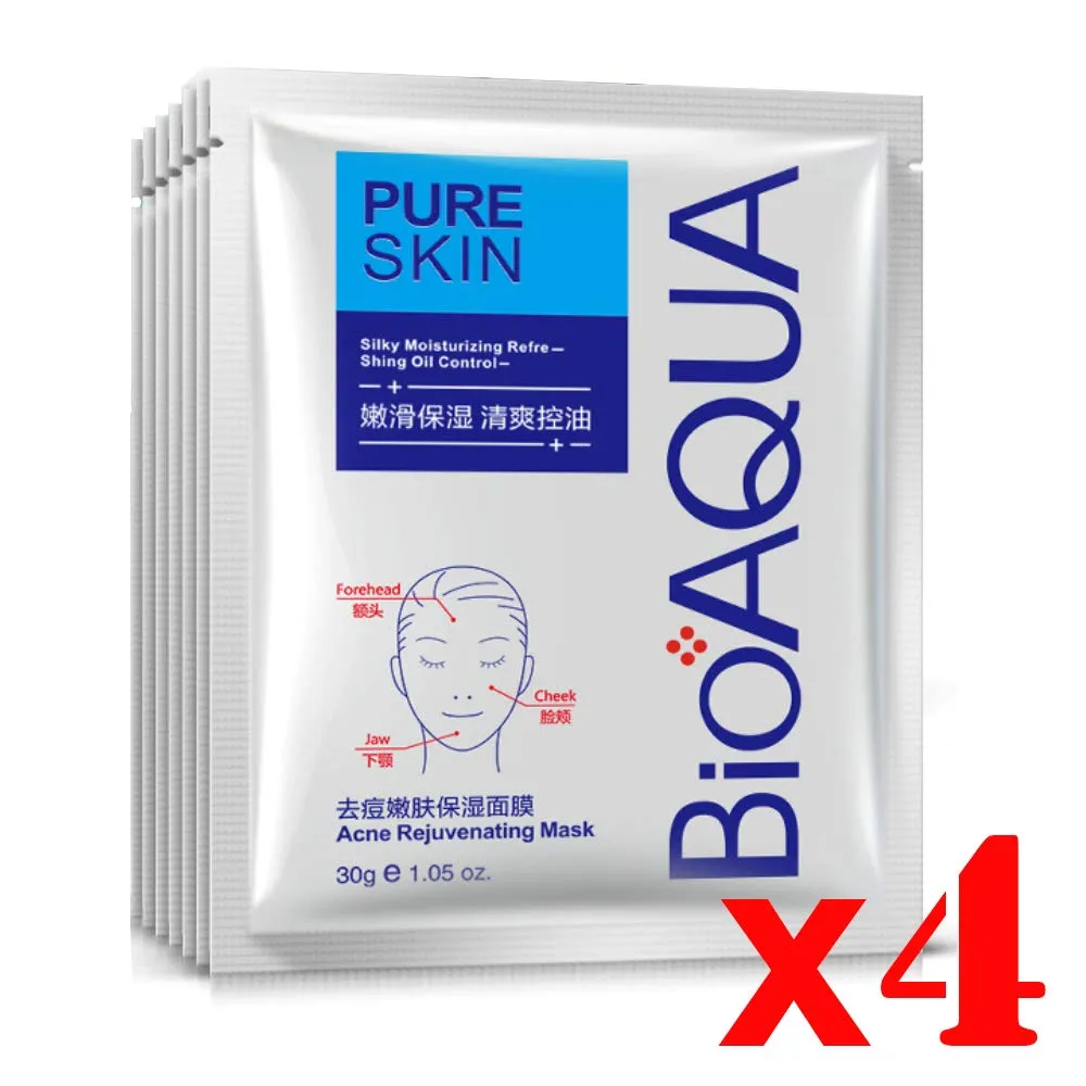 BIOAQUA 4in1 Face Acne Scar Removal Spots Pimples Oil Cream Face Masks Scar Blemish Marks Moisturizing Oil 100g 30g 30ml 4pcs X30g
