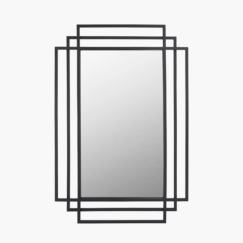 Black Triple Frame Mirror 91