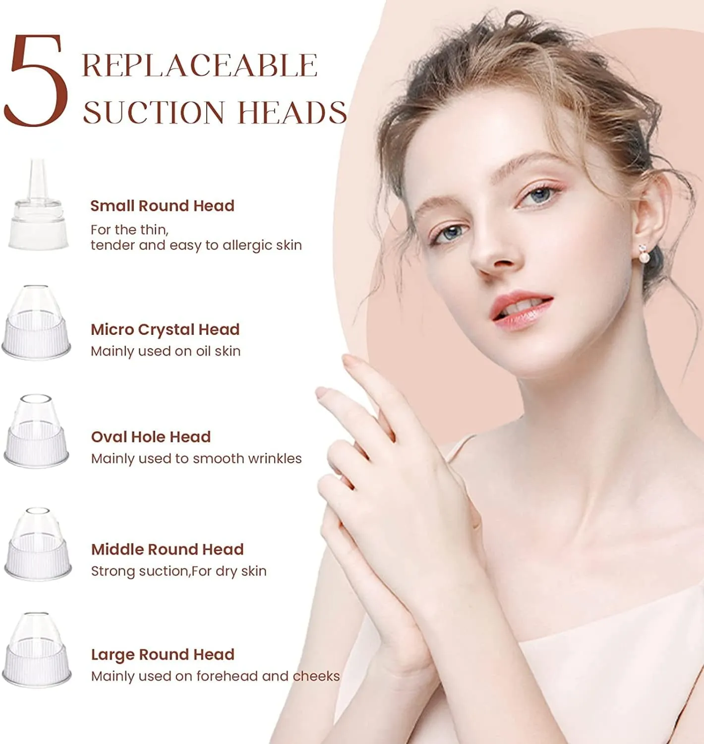 Blackhead Remover Pore Vacuum,Upgraded Facial Pore Cleaner-5 Suction Power,5 Probes,USB Rechargeable Blackhead Vacuum Kit Electric Acne Extractor Tool for Women & Men