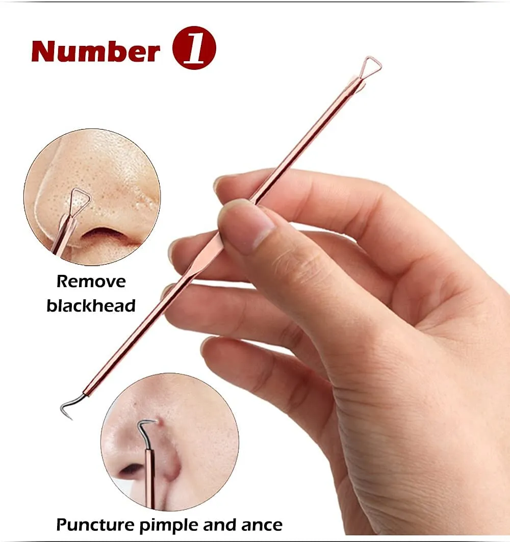 Blackhead Remover/Pimple Comedone Extractor | Angle Tip/Triangle - Rose  Gold