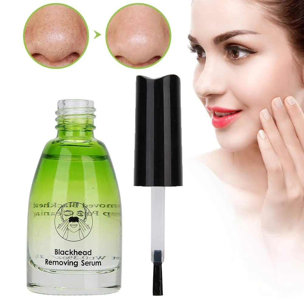 Blackhead Removing Serum, Purify Pores Blackhead Export Liquid with Blackhead Removing Paper,Deep Pore Cleaning Tool Face Skin Care 11g