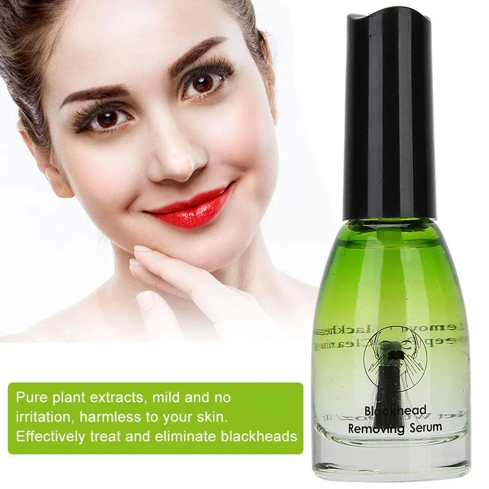 Blackhead Removing Serum, Purify Pores Blackhead Export Liquid with Blackhead Removing Paper,Deep Pore Cleaning Tool Face Skin Care 11g