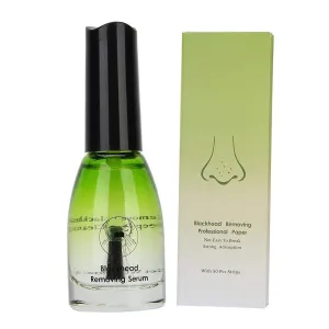 Blackhead Removing Serum, Purify Pores Blackhead Export Liquid with Blackhead Removing Paper,Deep Pore Cleaning Tool Face Skin Care 11g