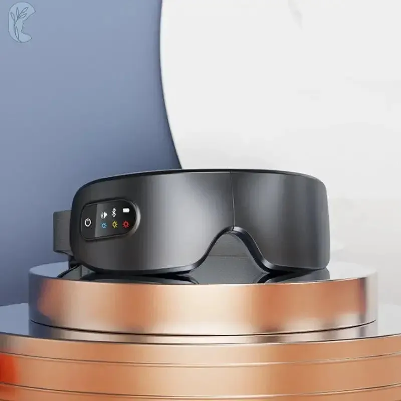 Bluetooth Music Eye Massager with Heat Compression, 180° Foldable Design, and Multiple Modes