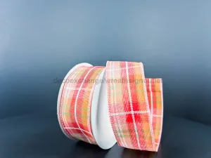 Blush-Mint-White Kennedy Plaid, 1.5"X10Y 42420-09-23