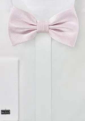 Blush Pink Herringbone Bowtie