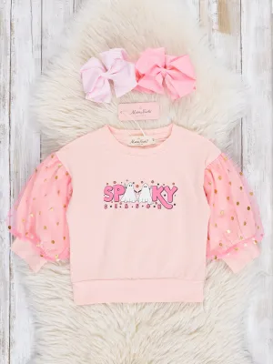 Blush Spooky Ghosts Tulle Shirt