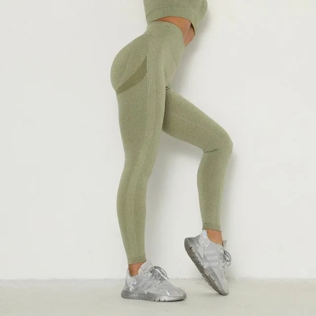 Booty Scrunch Contour Leggings - Olive Green