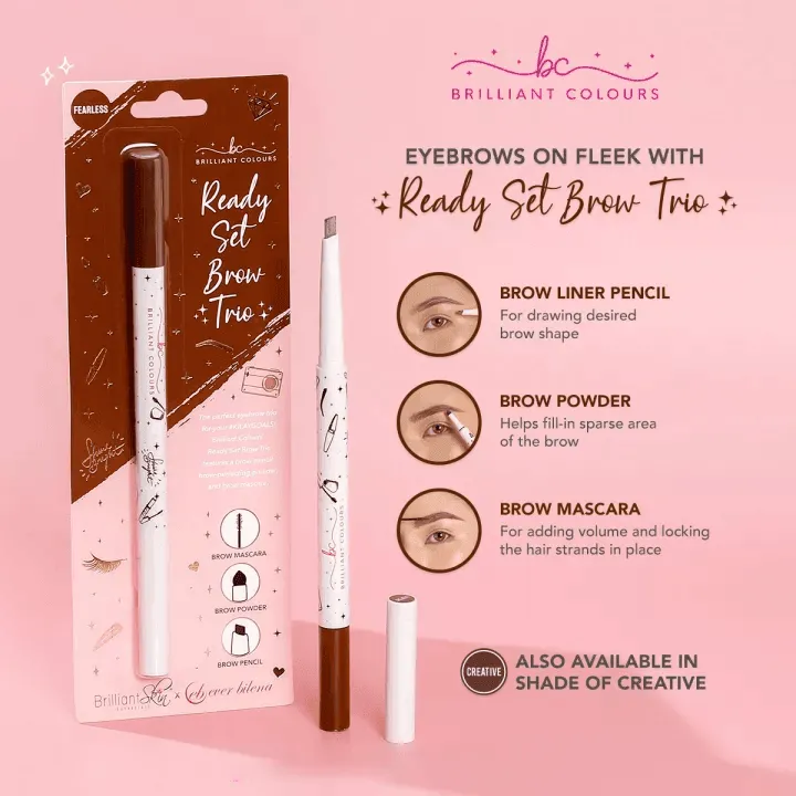 Brilliant Skin Colours Ready Set Eye Brow Trio - 1.84g (Fearless)