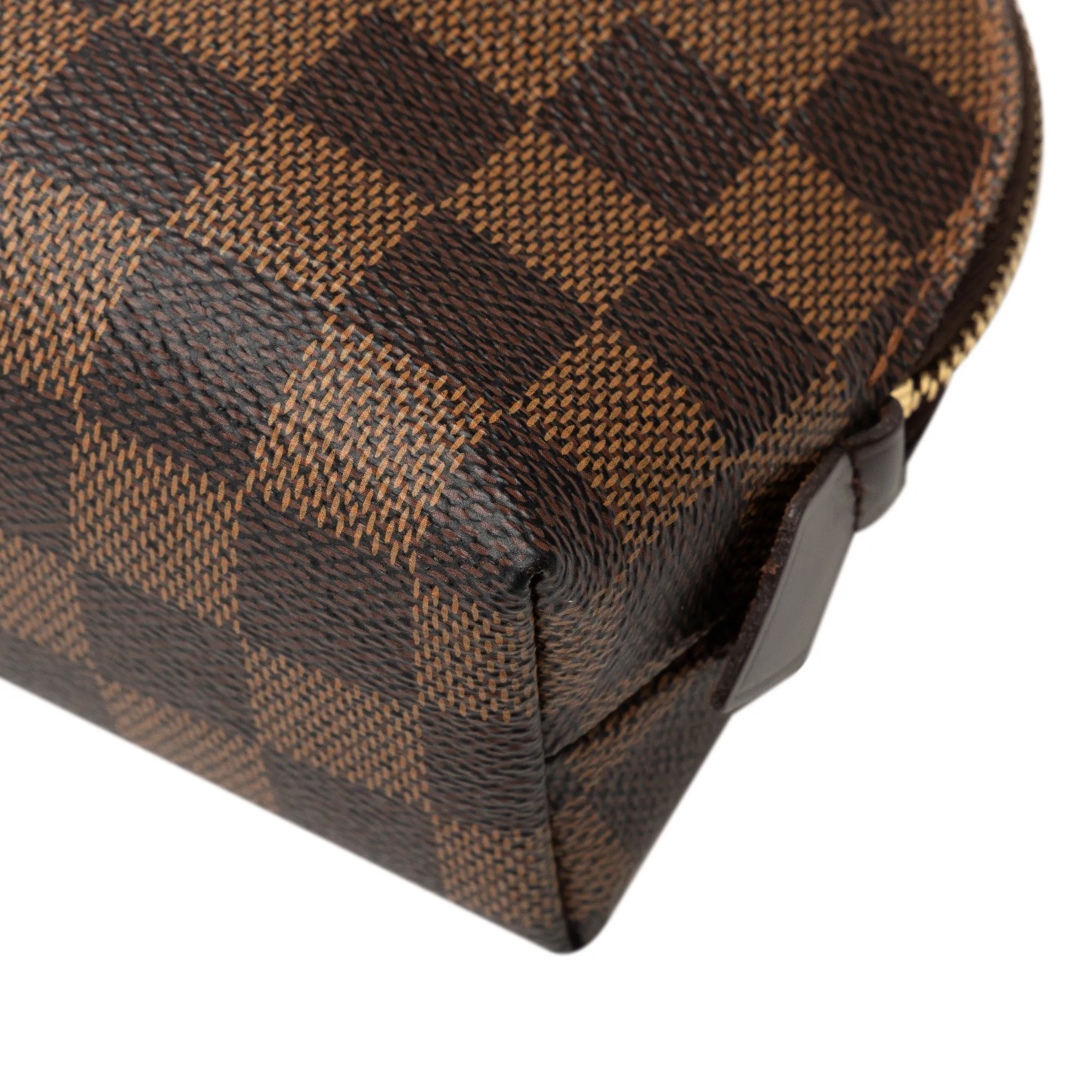 Brown Louis Vuitton Damier Ebene Cosmetic Pouch Clutch Bag