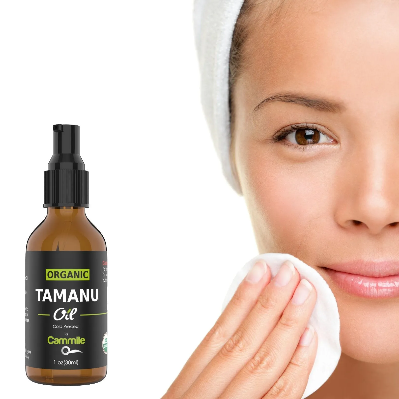 Cammile Q Organic Tamanu Oil - Natural Psoriasis Treatment - Great For Eczema, Acne & Scars - Cold Pressed
